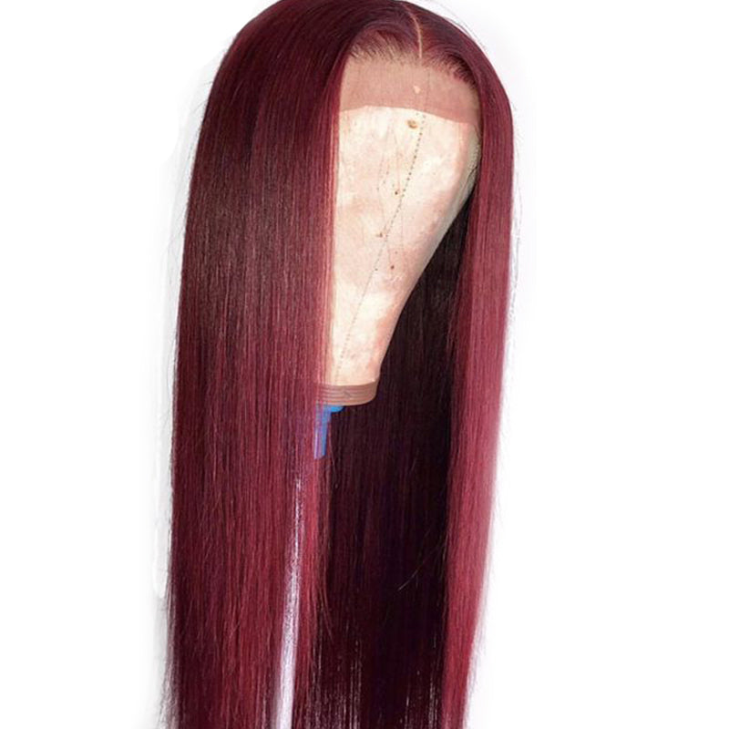 99J Long Straight Lace Front Human Hair Wigs - NAZODA