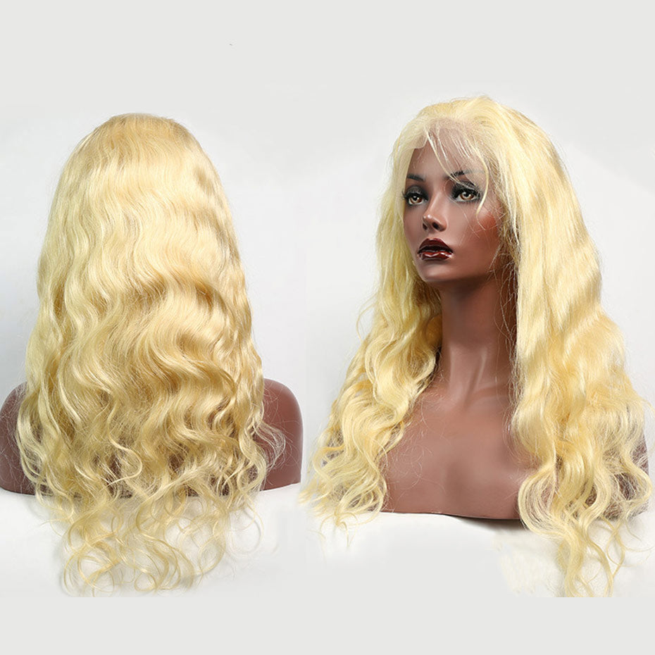 613 Blonde Full Lace Wig Straight/Body Virgin Hair - NAZODA