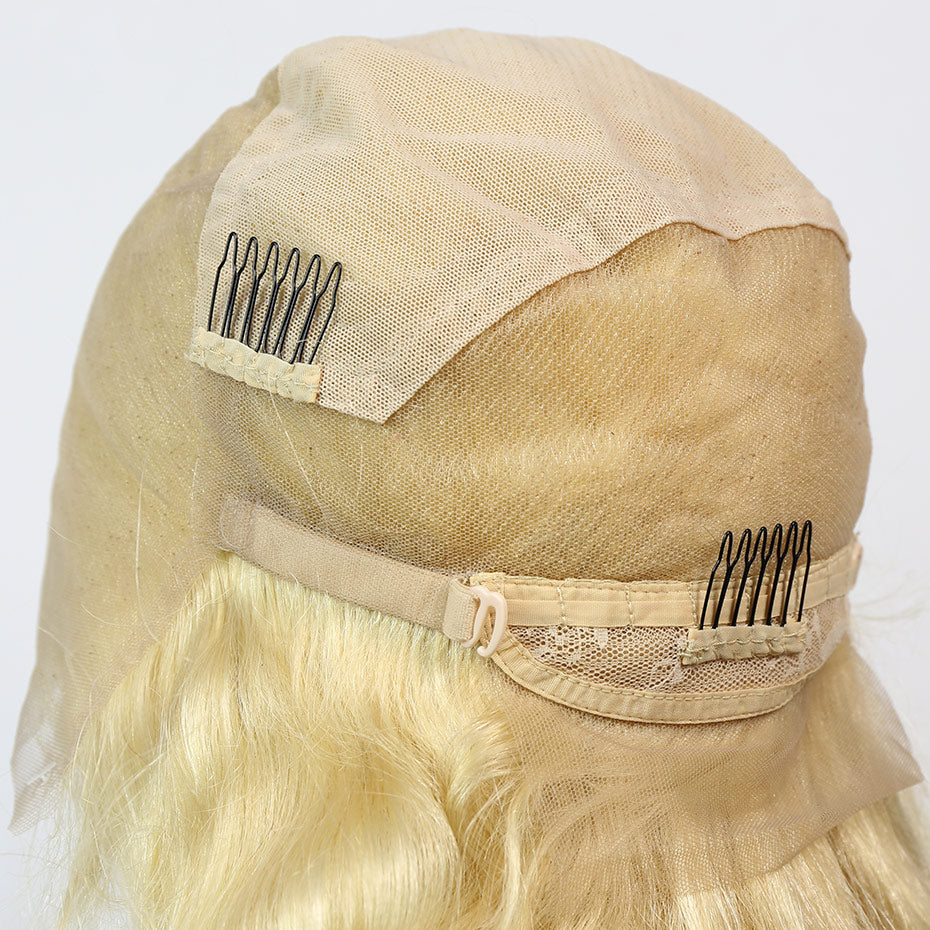 613 Blonde Full Lace Wig Straight/Body Virgin Hair - NAZODA