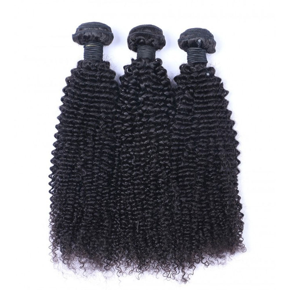 Buy 3 Bundles Get Free Lace Closure - Virgin Hair Bundles Kinky Curly Human Hair Weave - NAZODA