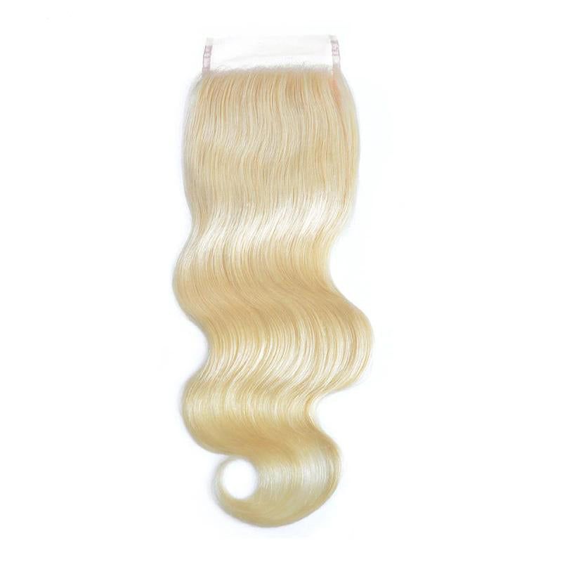 Virgin Human Hair Blonde #613 Body Wave 4x4 Lace Closure - NAZODA