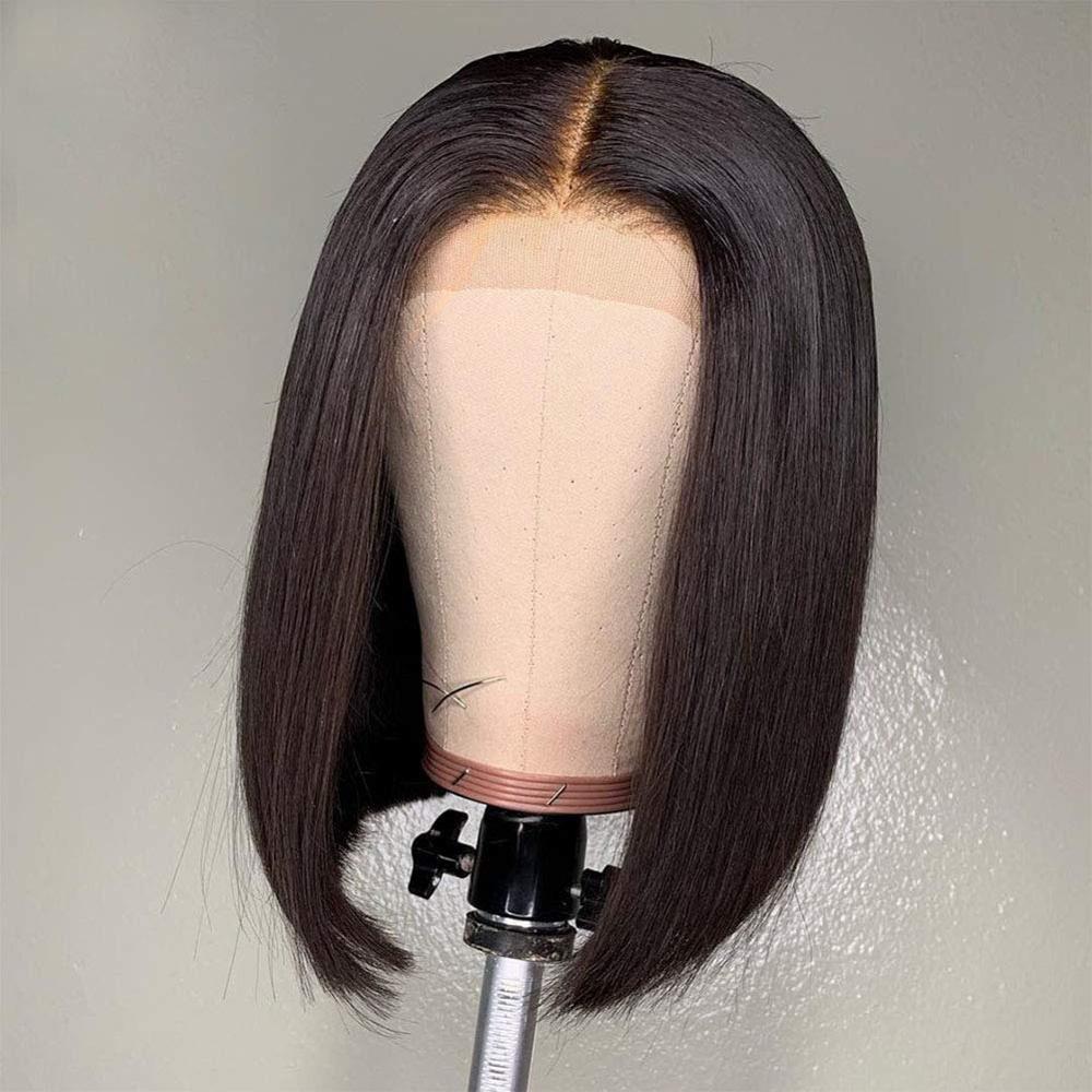 4x4 Short Bob Wig Straight Virgin Hair - NAZODA