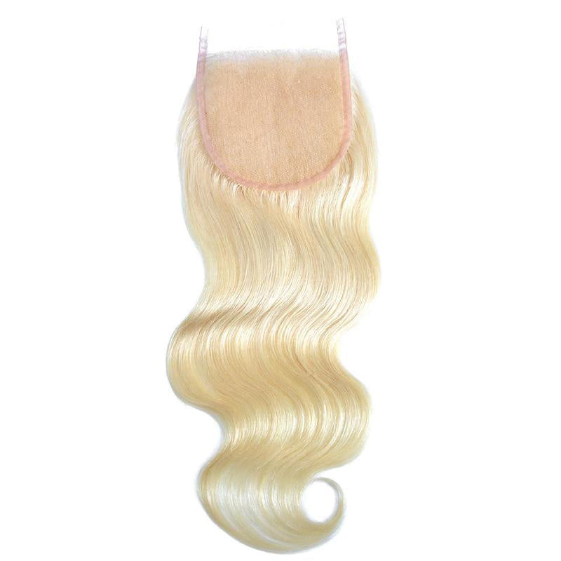 Virgin Human Hair Blonde #613 Body Wave 4x4 Lace Closure - NAZODA