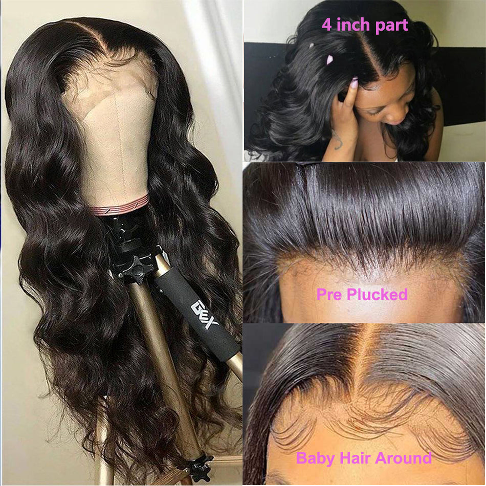 4x4 Lace Closure Wig Body Wave Virgin Hair - NAZODA