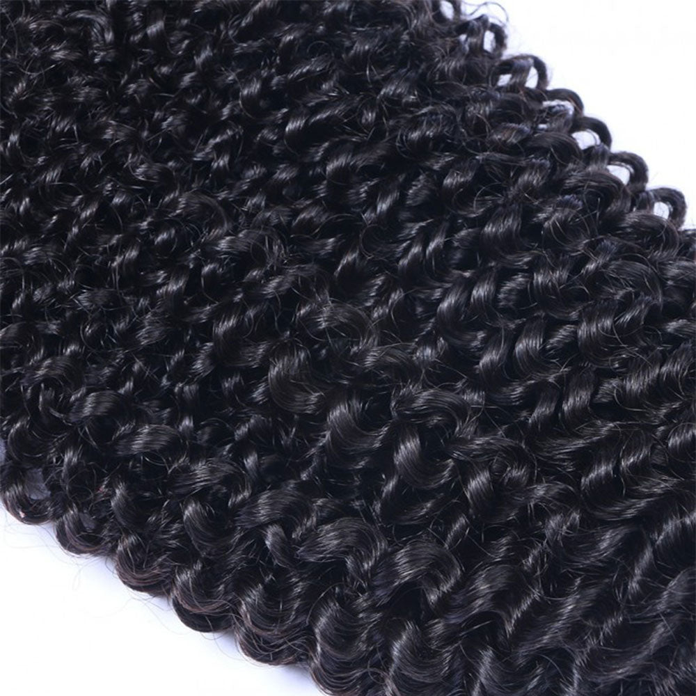 Buy 3 Bundles Get Free Lace Closure - Virgin Hair Bundles Kinky Curly Human Hair Weave - NAZODA