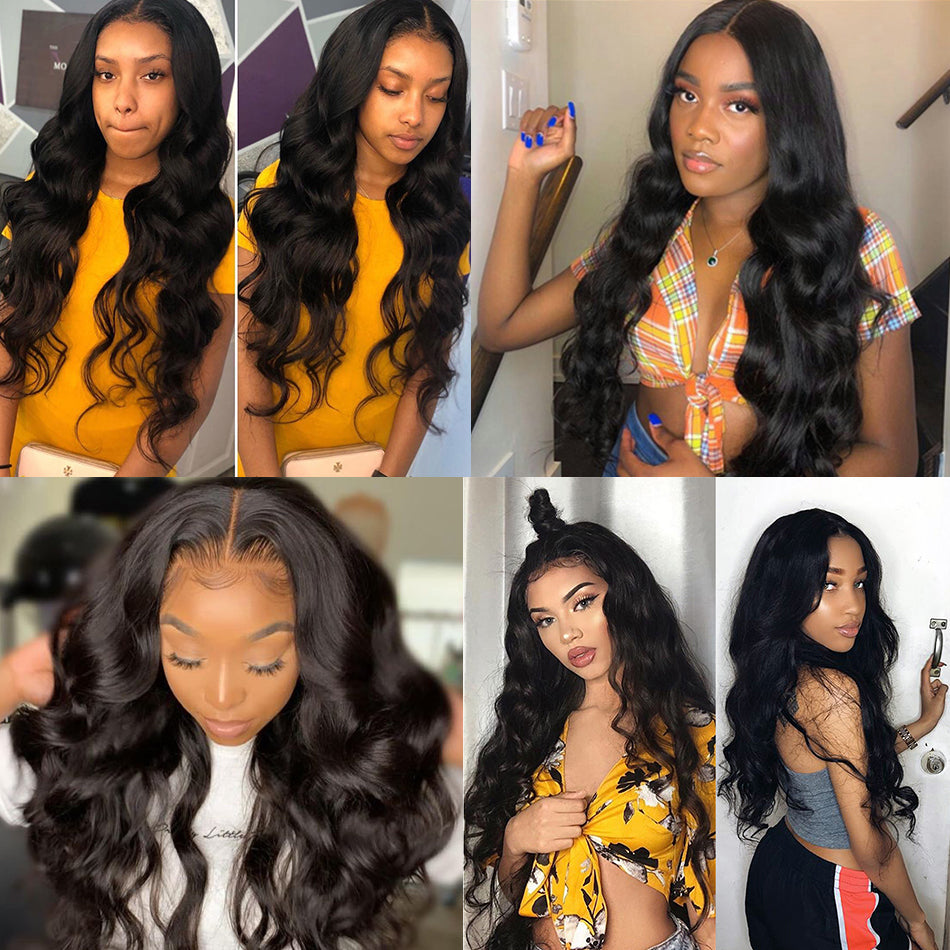 4x4 Lace Closure Wig Body Wave Virgin Hair - NAZODA