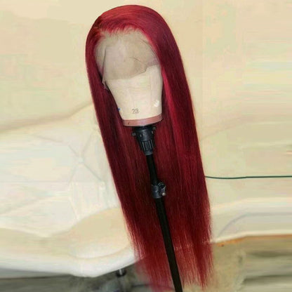 99J Long Straight Lace Front Human Hair Wigs - NAZODA