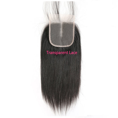 HD Lace Closure 4x4 Transparent Lace Straight Virgin Hair - NAZODA