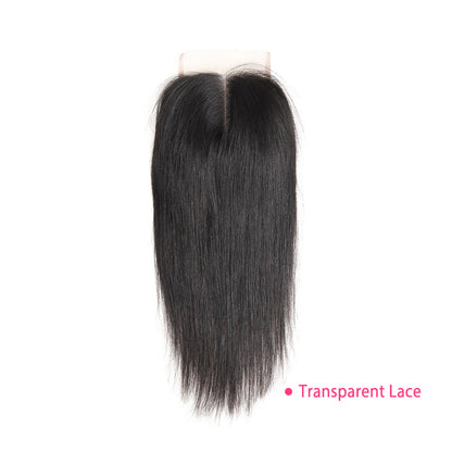 HD Lace Closure 4x4 Transparent Lace Straight Virgin Hair - NAZODA