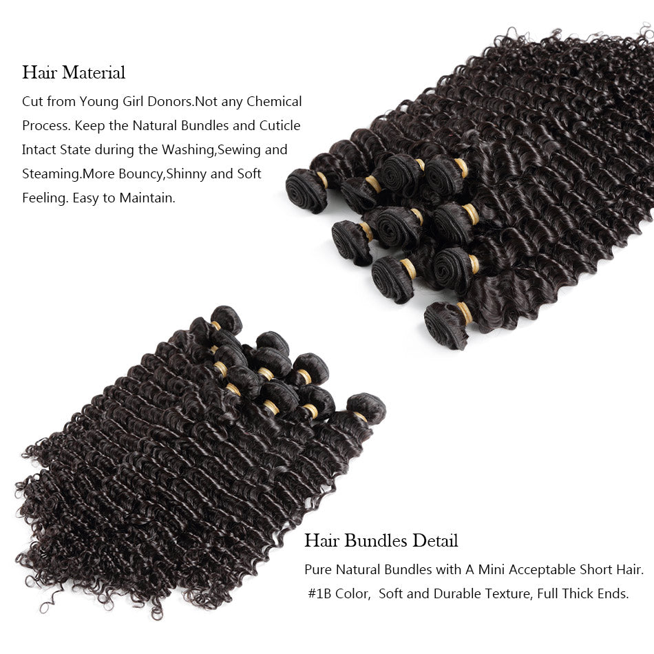 10A Deep Wave Bundles for Wholesale - Get Free Lace Closures, Lace Frontals, Wigs - NAZODA