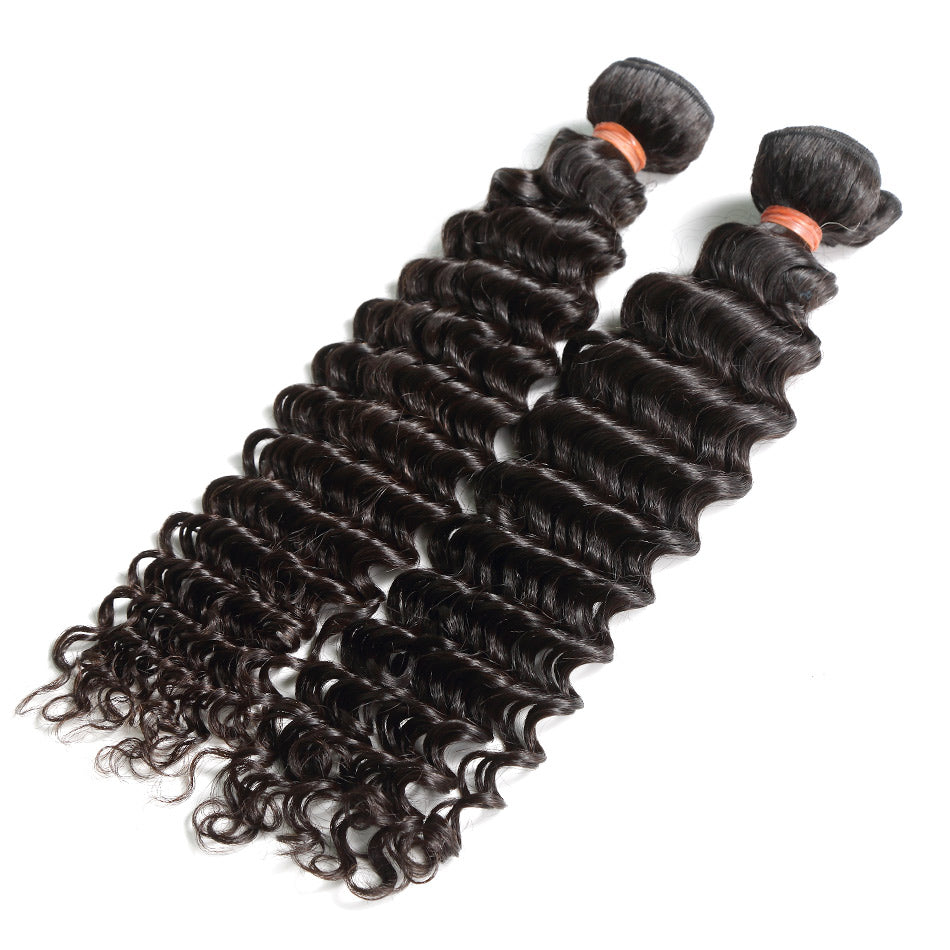 Buy 3 Bundles Get Free Lace Closure - Virgin Hair Bundles Deep Wave/Curly Human Hair Weave - NAZODA