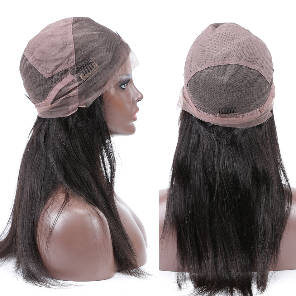 Glueless Full Lace Wig Straight Virgin Hair - NAZODA