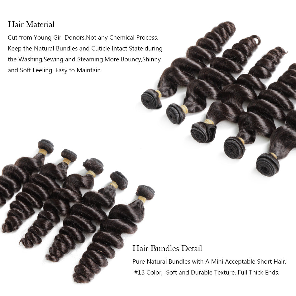 10A Loose Wave Bundles for Wholesale - Get Free Lace Closures, Lace Frontals, Wigs - NAZODA