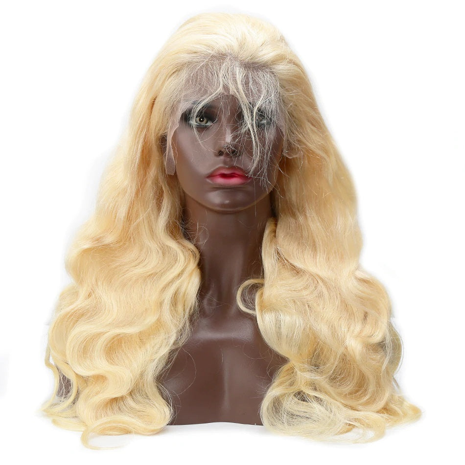 613 Blonde Lace Front Wig Straight/Body Wave Virgin Hair - NAZODA