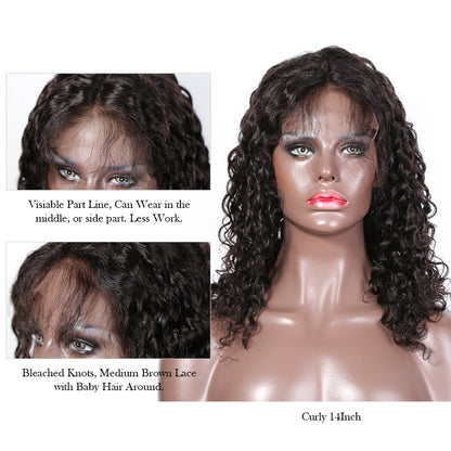 Glueless Full Lace Wig Deep Curly Virgin Hair - NAZODA