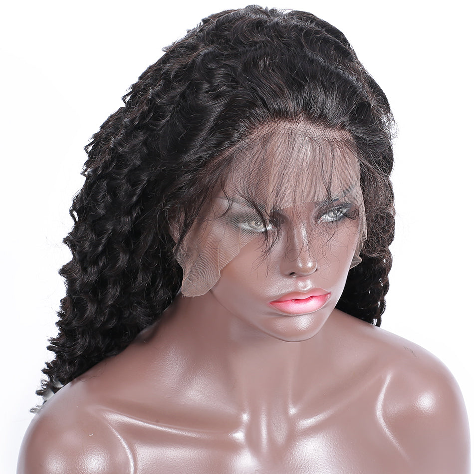 Glueless Full Lace Wig Deep Curly Virgin Hair - NAZODA