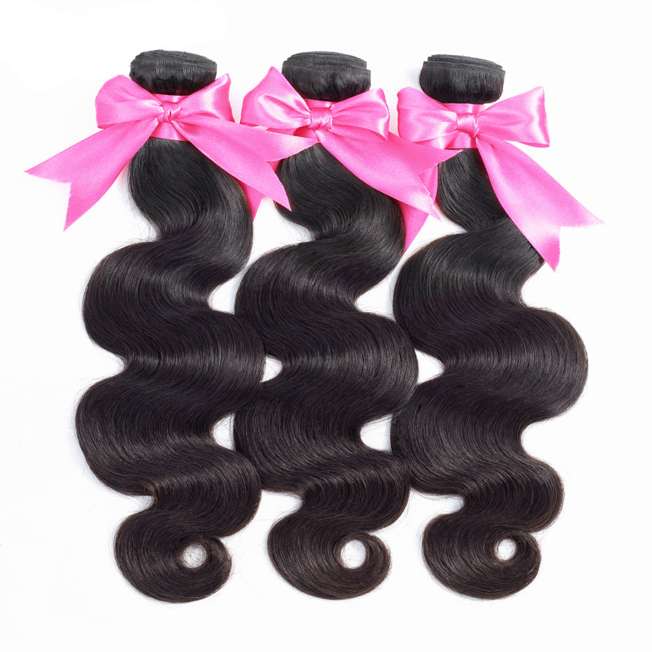 Buy 3 Bundles Get Free Lace Closure - Virgin Hair Bundles Body Wave Human Hair Weave - NAZODA
