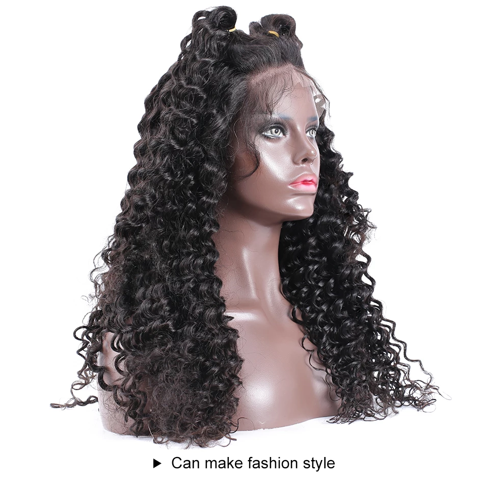 Transparent Lace Full Lace Wig HD Lace Wig Deep Curly Virgin Hair - NAZODA