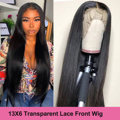Transparent Lace 13x6 Lace Front Wig HD Lace Wig Straight Virgin Hair - NAZODA