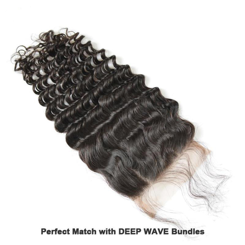 Virgin Hair Deep Wave 4x4 / 5x5 Lace Closure - NAZODA