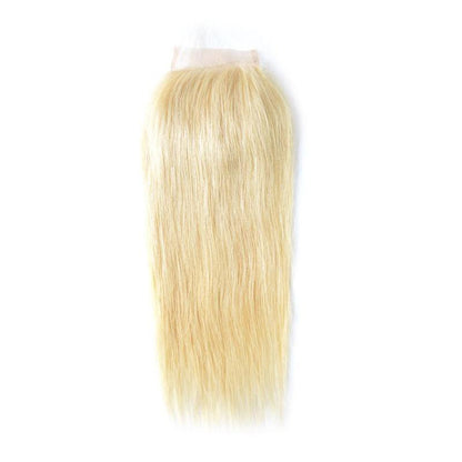 Virgin Human Hair Blonde #613 Straight 4x4 Lace Closure - NAZODA